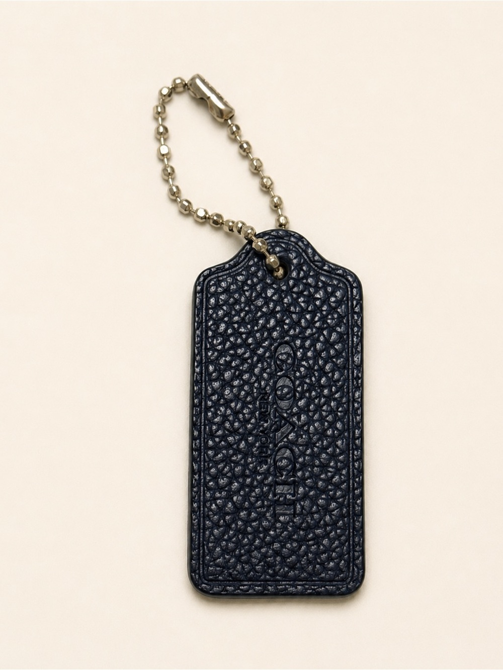 Coach Black Leather Hangtag Bag Charm Replacement Tag